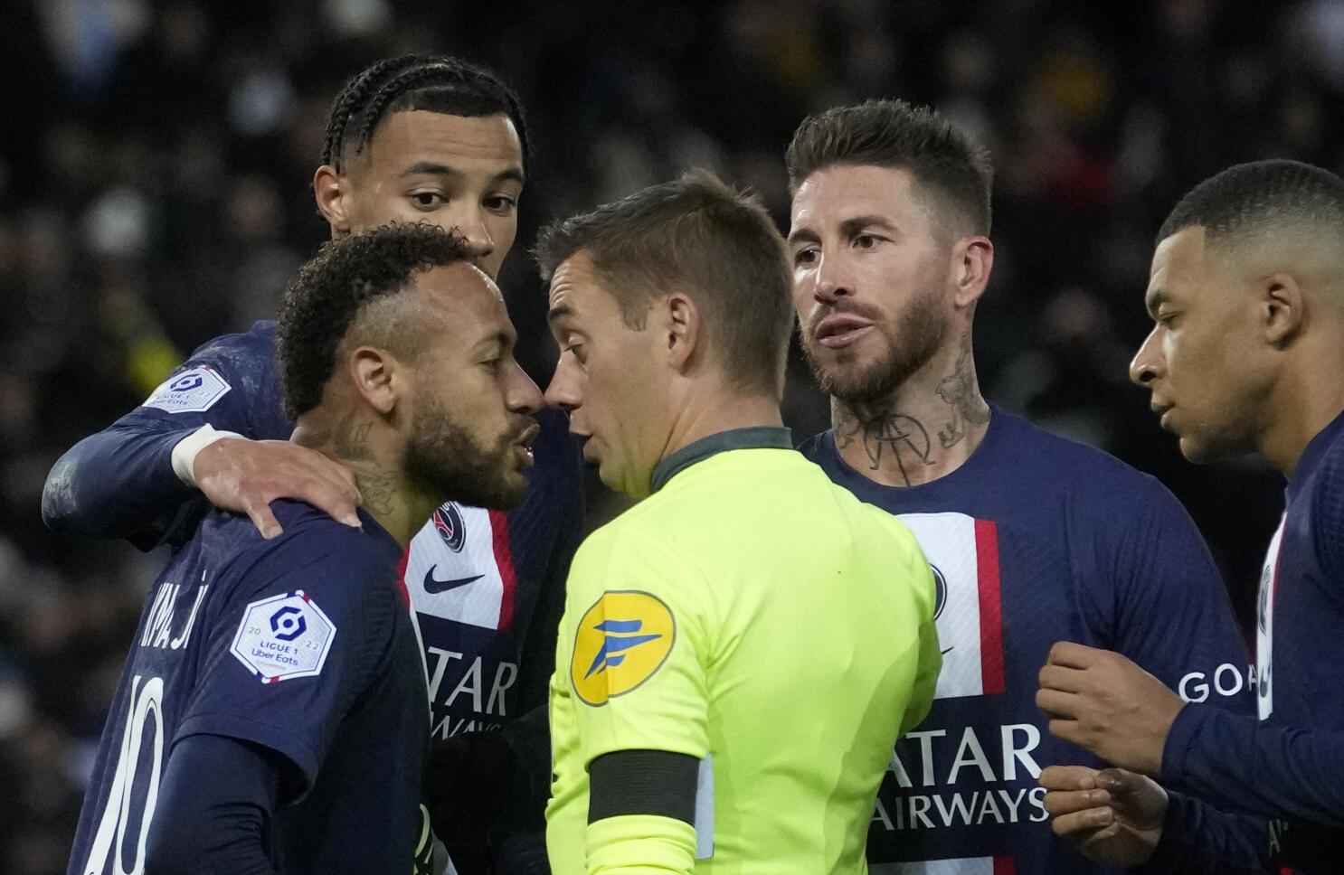 Neymar sent off for PSG after dive in 1st game since WCup AP News